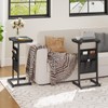 HOOBRO C Shaped End Table with Storage Bag, 28.3" Tall