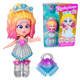 KOOKYLOOS Golden Gala Series CRYSTAL, Collectable doll from the Golden Gala series. Contains the doll Crystal,1 bag, fashionable clothes and shoes and 1 accessory. 1 doll,3 different faces