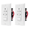 Baomain 2PCS GFCI Outlet with Switch, 20A 125VAC 60Hz, Tamper