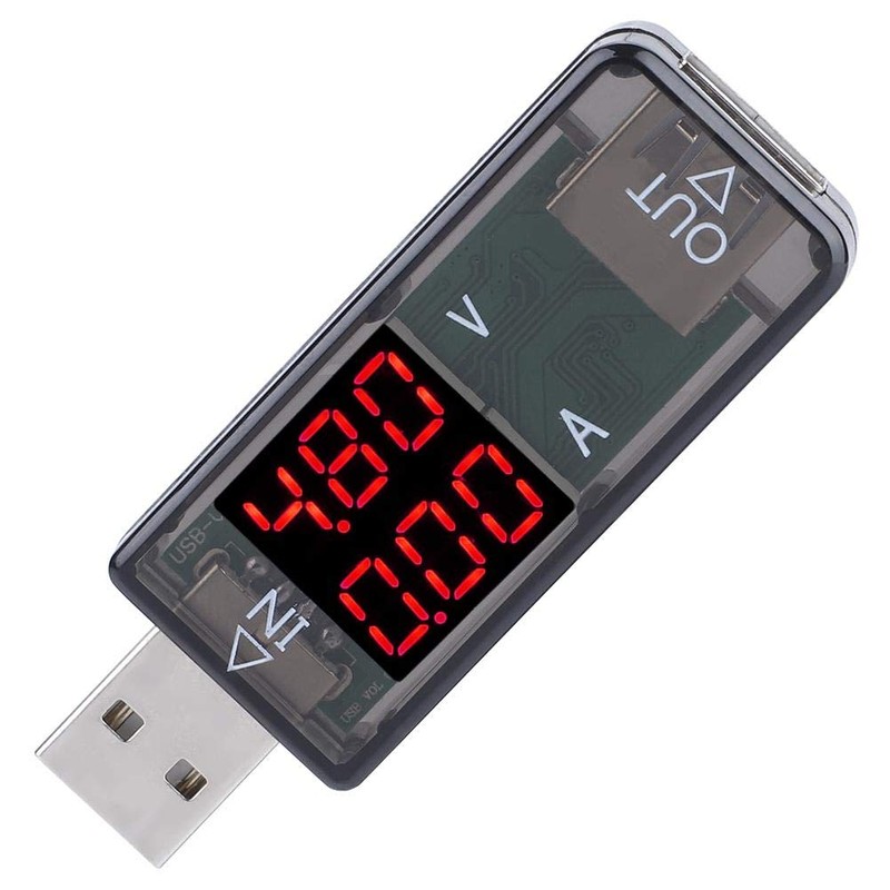 USB Digital Multimeter, Colour LCD Voltmeter Ammeter Double Row Displays