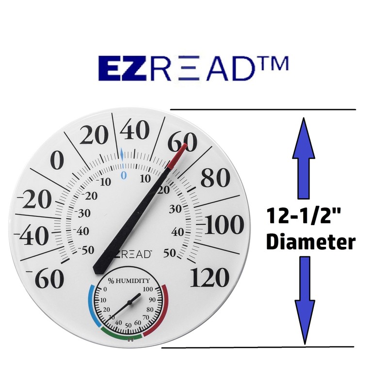 Headwind Consumer Products 840-1212 EZREAD Dial Thermometer/Hygrometer, White