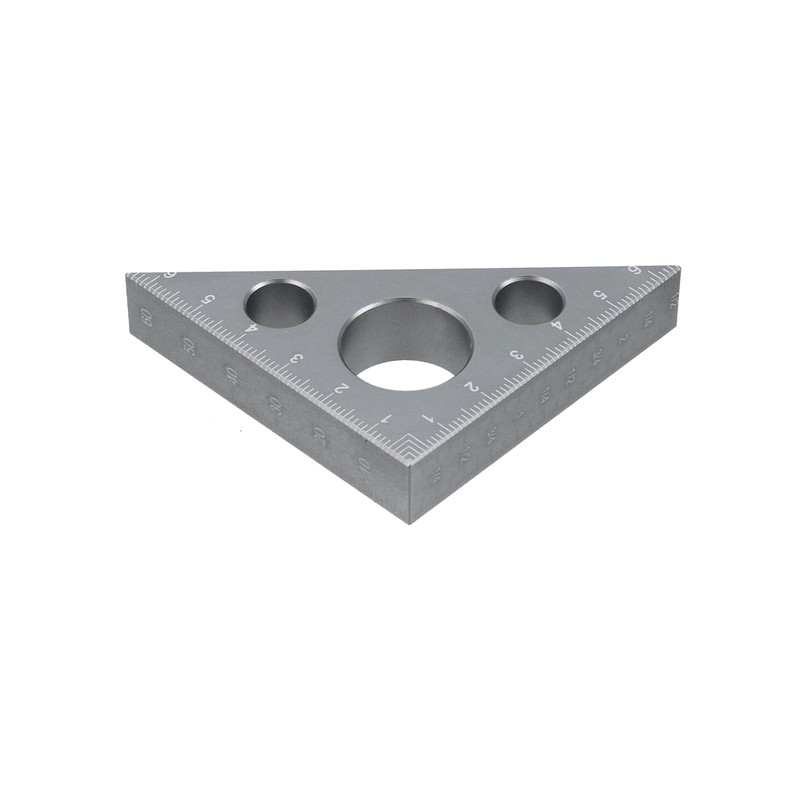 T Tulead 45 Degree Aluminum Alloy Ruler Triangle Woodworking Square