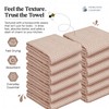HEIRLOOM COMFORT Brown Honeycomb Kitchen Towels 3 Pack, 16x26 Inch,