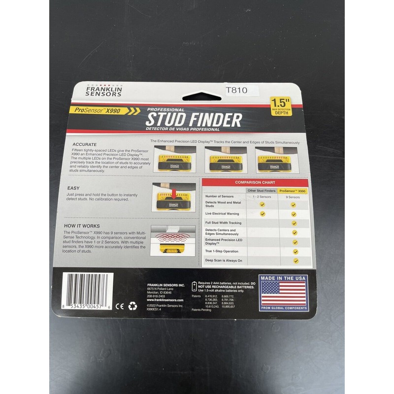 Franklin Sensors 1 Franklin Sensors ProSensor X990 Professional Stud Finder