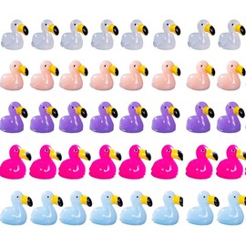EGARUOC 40Pcs Mini Resin Animals Flamingo Duck Garden Yard Decor Birthday Decorations Perfect for Spicing up your Yard Decor with The Wiim Mini Collection