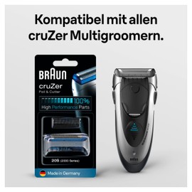 Braun 072676 20S Razor Shaver Foil and Cutter Combo Pack, Silver, for CruZer Models