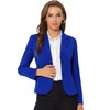 Allegra K Women's Work Office Blazer Stretch Lapel Collar Long