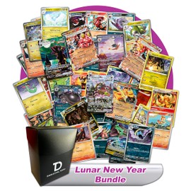 Lunar New Year TCG Random Assortment Bundle || Guaranteed Dragon, Fire or Dark Ultra Rare + 20 Random Dragon, Fire, or Dark Type Cards + Dan123yal Deck Box
