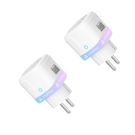 Matte Smart Socket 16 A, Compatible with Alexa, Google Home, HomeKit, SmartThings, App Remote Control, Surge Protection, 2.4 GHz, 2 Pieces