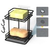NiHome 2-Tier Soap Holder with Diatomite Mat, Rustproof Metal Shower