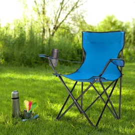 19 *19*31 Inch Blue Small Camp Chair For Outside Beach Fishing Camping