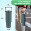 Cafezi 50oz Tumbler with Handle, Stainless Steel Water Bottles with