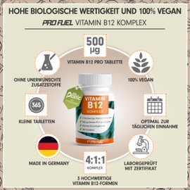 Vitamin B12 + folic acid tablets.