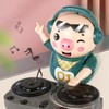 Electronic Dancing Piglet Toy DJ Style Automatic Rotating Disc Light