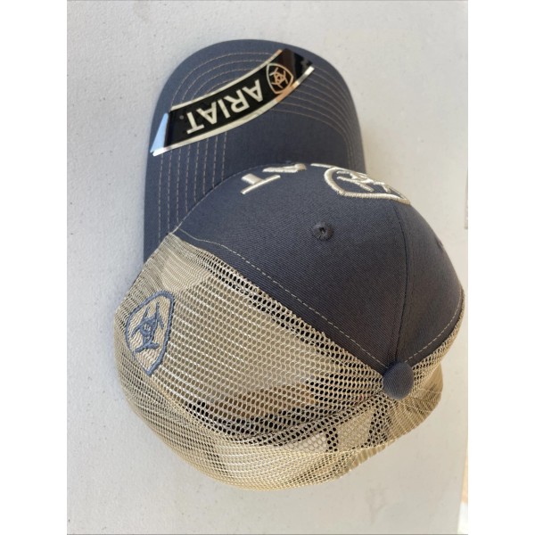Ariat Mens B-Fit Shield Logo Mesh Back Snapback Cap Hat