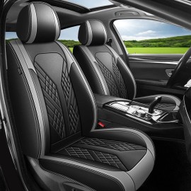 Unbranded Waterproof Leather 2Pcs for JEEP Wrangler 4-Door 2003-2017 Front Car Seat Covers