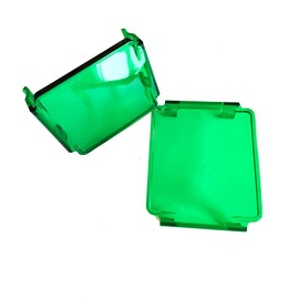 VKBYNG 2pcs 3 inch Led Pod Light Covers Cube Light Covers Dust Proof Covers for 3x3inch Square Cube Pod Led Work Light Bar Fog Lampshade (2PCS Green Covers)