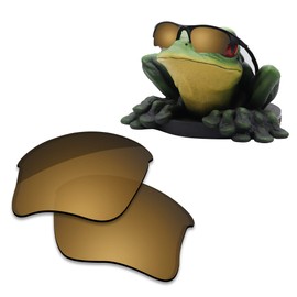 Acefrog 1.4MM Thick AR Coated Polarized Replacement Lenses for Oakley Half Jacket XLJ Sunglasses - Tungsten Gold