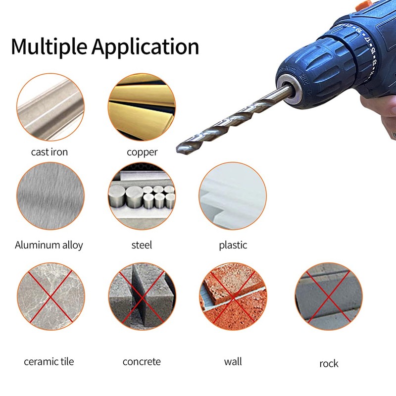 Meccion HSS Cobalt Jobber Drill Bit 1pc 12mm Twist Drill