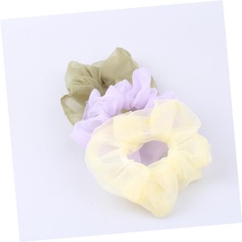 FOMIYES 5 Pack Chiffon Hair Bands Solid Elastic Hair Ties for Ponytail Holders Fashion Accessory for Women Girls (random Colors)