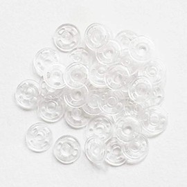 MYmama 20 Pairs Plastic Button Snap Button Sewing Plus Snap Button (7mm, Clear)