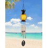 MUMTOP Solar Wind Chime Pineapple Solar LED Light Tropical Windchimes