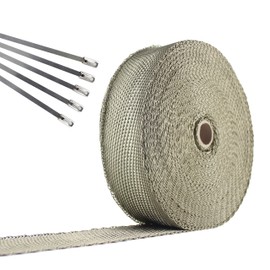 JC Performance Products USA Exhaust Pipe Wrap, Heat Shield Tape in: Fiberglass, Basalt (Titanium), Vermiculite or Foil Faced.