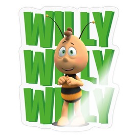 Spreadshirt The Maya the Bee 3 The Secret Kingdom Film Willi Sticker 10 x 10 cm Glossy Transparent