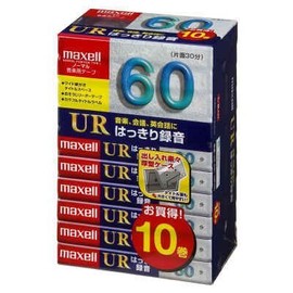 Maxell Audio Tape, Normal/Type 1, 60 Minutes Recording Time, 10 Pack of Ur – 60l, 10P (N)