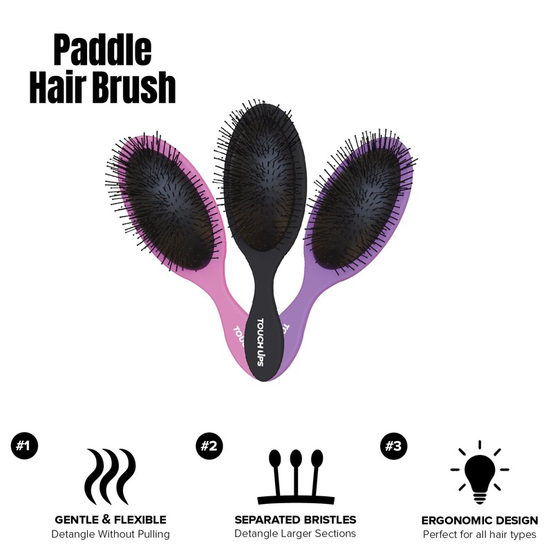 TouchDown Paddle Brush Flexible Bristle Wet or Dry Damp Styling