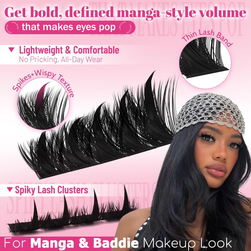 Lash Clusters Kit Eyelash Clusters 12‑18mm Long Volume Individual Lashes