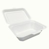 Sugarcane 7 x 5 inch Clamshell, 450ml/15oz Bagasse Meal box,