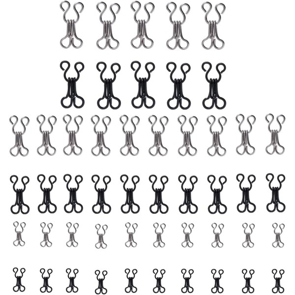 Yadiana Sewing Hooks and Eyes Closure, 60 Pairs Bra Replacement