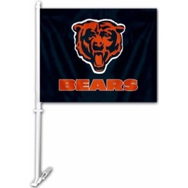 Fremont Die Chicago Bears Car Flag Bear Face Logo 1036