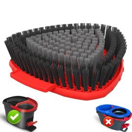 Fatmass Scrub Brush Mop Head Replacement Compatible with O Cedar EasyWring 1 Tank Spin Mop,New Upgrade Stiff Bristle Shower Brush Scrubbing Brush Cleaning Brush for Bathroom, Kitchen, Tub, Tile