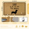 BAYOGITA Funny Dachshund Welcome Mat for Front Door, Don't Trip