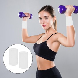 cobee 3 Pairs Wrist Sweat Bands, Breathable Sports Wrist Bands, Winter Cotton Wrist Bands for Working Out, Gymnastics, Basketball, Tennis, and Football (White)