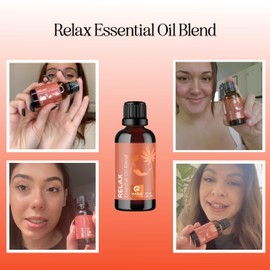 Relaxing Essential Oil Blend for Diffuser - Aromatherapy Blend of Essential Oils for Diffusers for Home and Travel Stress Support with Lavender Geranium Roman Chamomile and Ylang Ylang Diffuser Oils