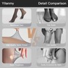 Yilanmy Run Resistant Control Top Pantyhose 10D High Waist Sheer