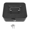Small Locking Cash Box Portable Double Layers Safe Metal Money