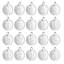 Door Number Tag, Keys, Number Tag, Stainless Steel, Includes Keyring, Locker, Number Tag, Double Sided, Door Number Tag, Cloak, Cargo Tag, Number Number, Car, Key Tag, Key Label Tag, Waterproof, High