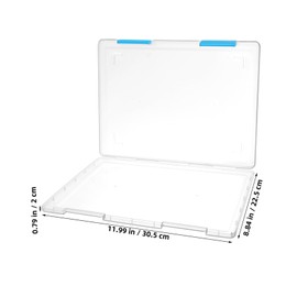 Operitacx 4pcs Box Data Storage Box Document Holder Storage Containers Document Storage Photo Organizers and Storage File Boxes Scrapbooking Storage Office Storage Boxes Transparent Plastic