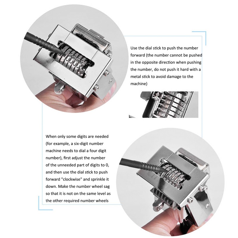 Number Stamp Zinc Alloy Shell Automatic Jump Number Self Inking