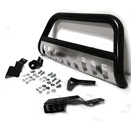 MOTORHOT Black Stainless Steel Compatible With Toyota 2001-2007 Sequoia and 2000-2006 Tundra Front Push Bumper Bull Bar Guard