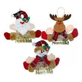 Jands Distribution Santa Claus Rodolfo El Reno Muñeco De Nieve  6pz De Fieltro