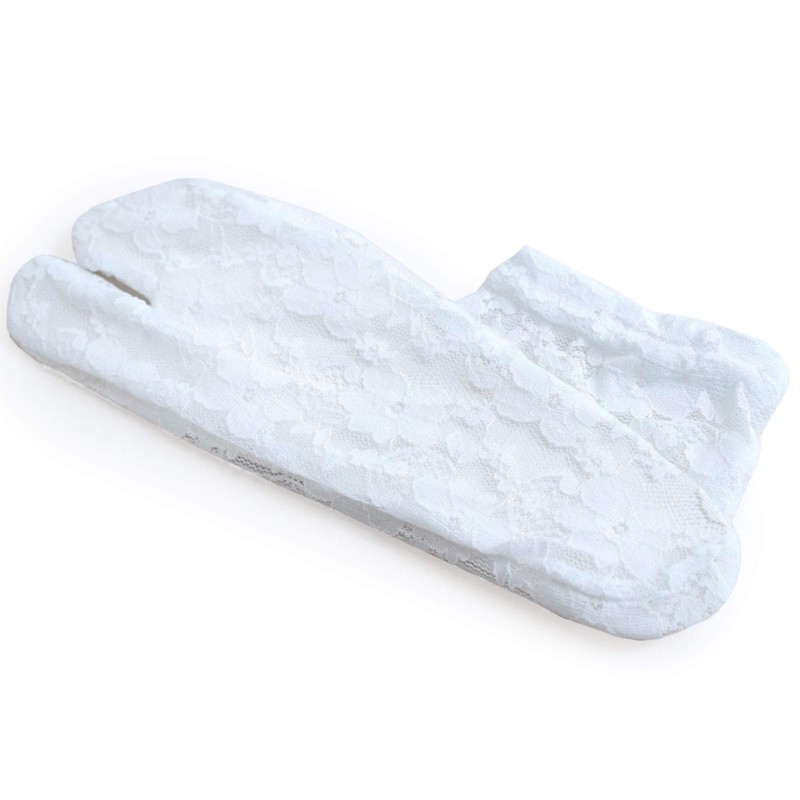 Kimono Kyo-Komachi Lace Tabi Socks, Women's, Stretch, Summer, White, Elastic