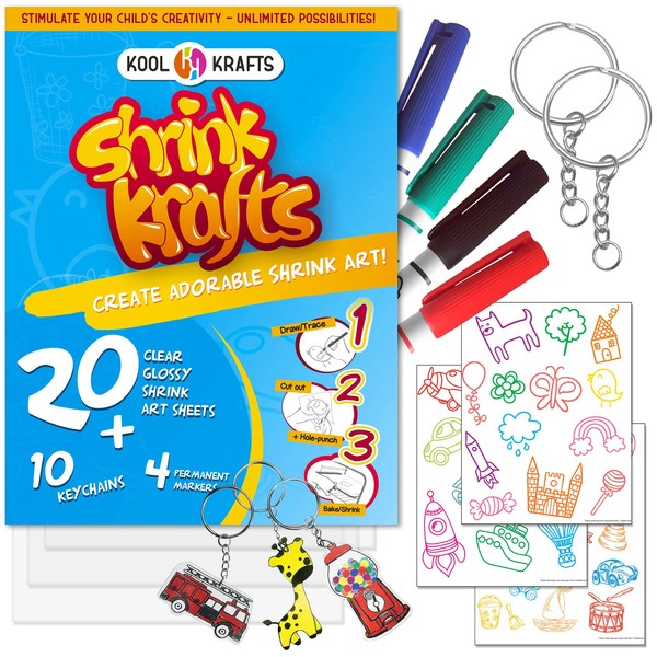 Shrink Krafts - Shrinky Paper Kit for Kids - Arts