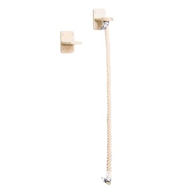 Cat Climbing Wall, Wall Mounted Cat Ladder, Cat Climbing Pole with 59in Climbing Rope, Larger and Wider Base Cat Ladder for Wall with Scratching Post (2m/78.7in Long)