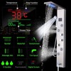 ELLO&ALLO Wall Mount Stainless Steel LED Shower Panel Tower System
