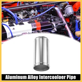 REPAIROCK 76mm 3" OD 6" 152mm Length Universal Car Aluminum Alloy Intercooler Pipe Straight Air Intake Tube - Pack of 1 Auto Replacement Parts